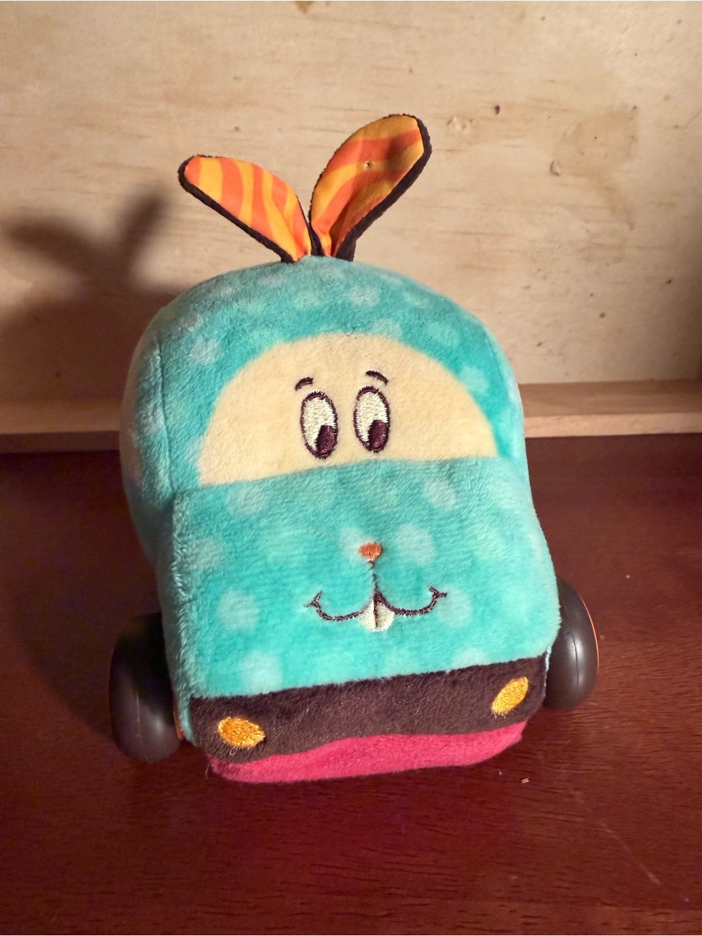 B. Baby Plush Car Soda Pup Lolli Hop Bunny Squeaker for Wrist